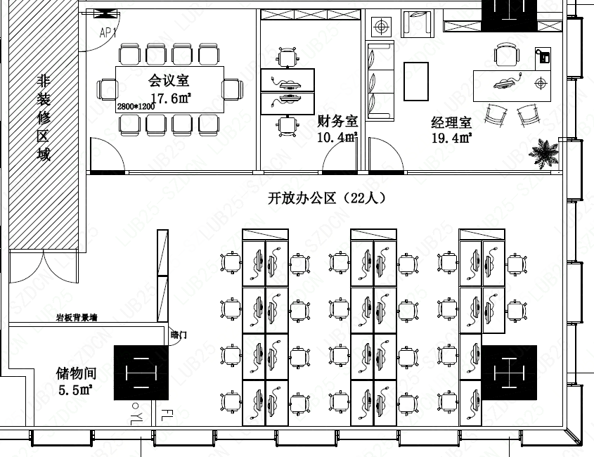 辦公空間設(shè)計 - 戶型圖