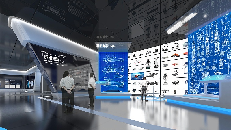 展廳裝修設計-科技藍