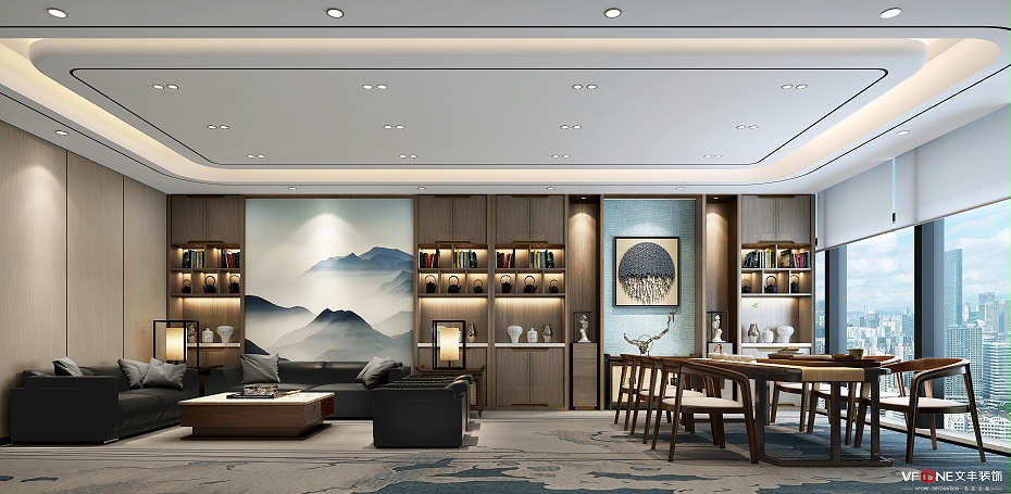 藍色調(diào)辦公室裝修如何運用一些技巧，使其更具優(yōu)雅的文風(fēng)？