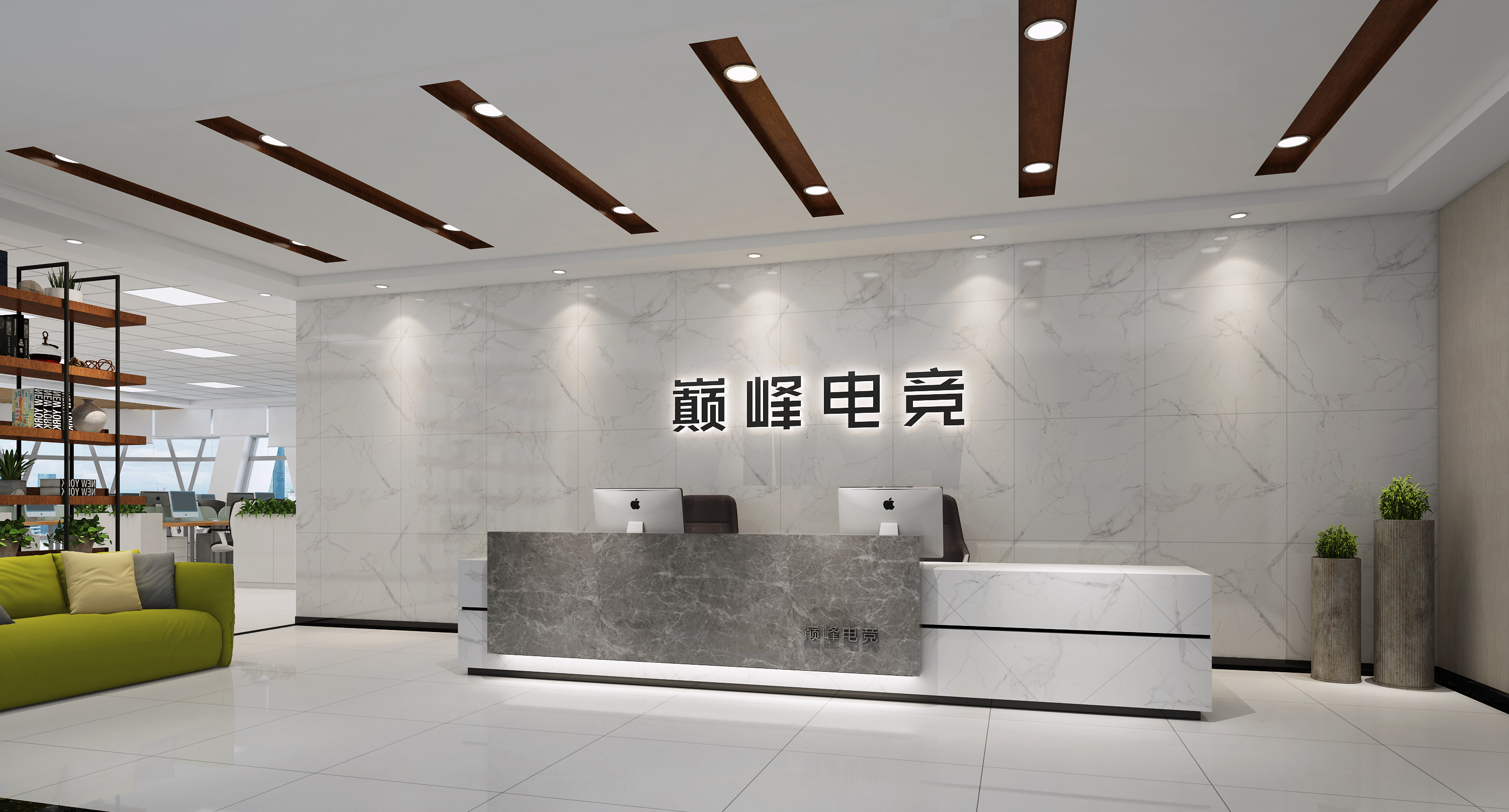 辦公室前臺(tái)背景墻選用什么材料比較好呢？